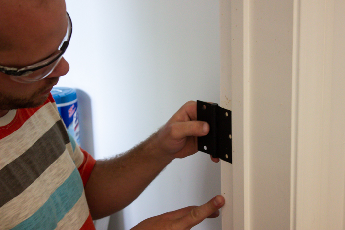 how to install an interior door with new hinges