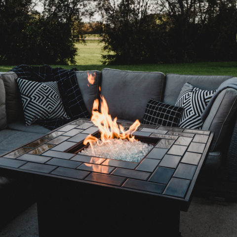 Beautiful outdoor fire pit area