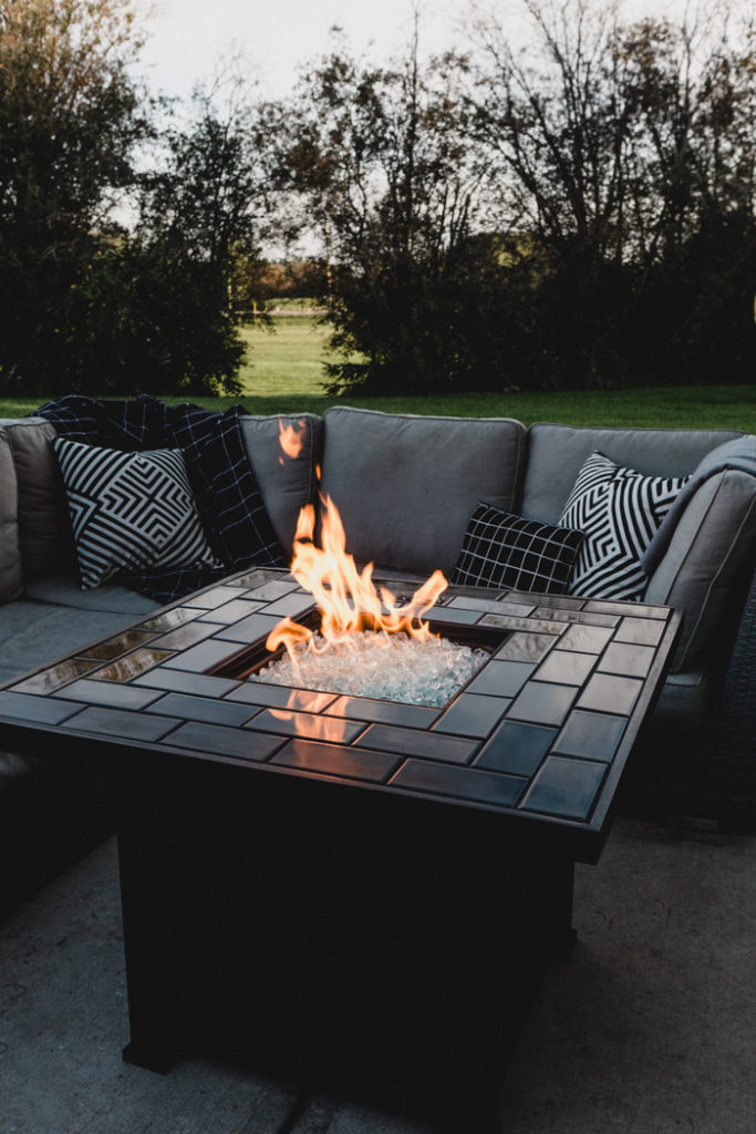 Beautiful outdoor fire pit area