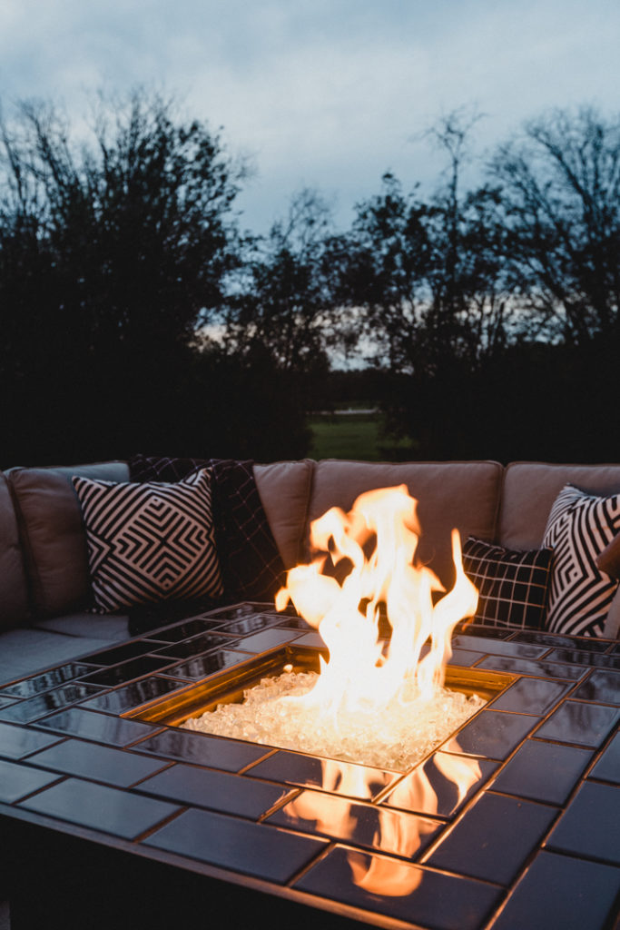 Beautiful backyard fire pit