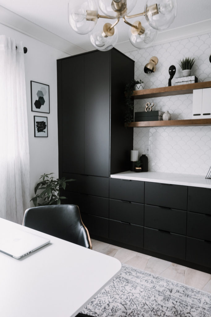 gorgeous office with contemporary crown molding