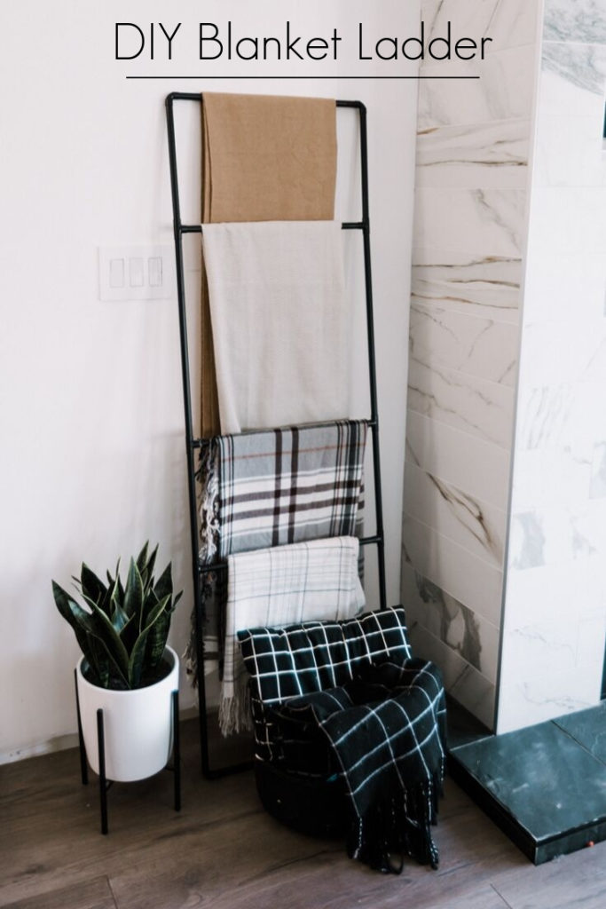 gorgeous DIY blanket ladder