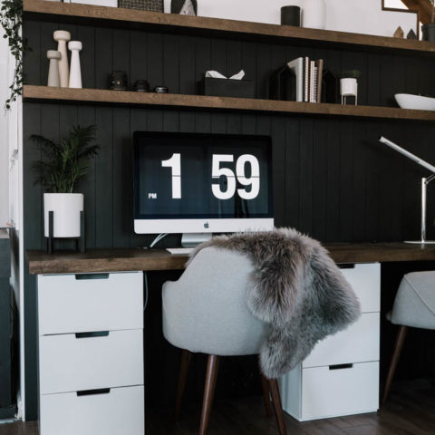 DIY Desktop to go over IKEA cabinets