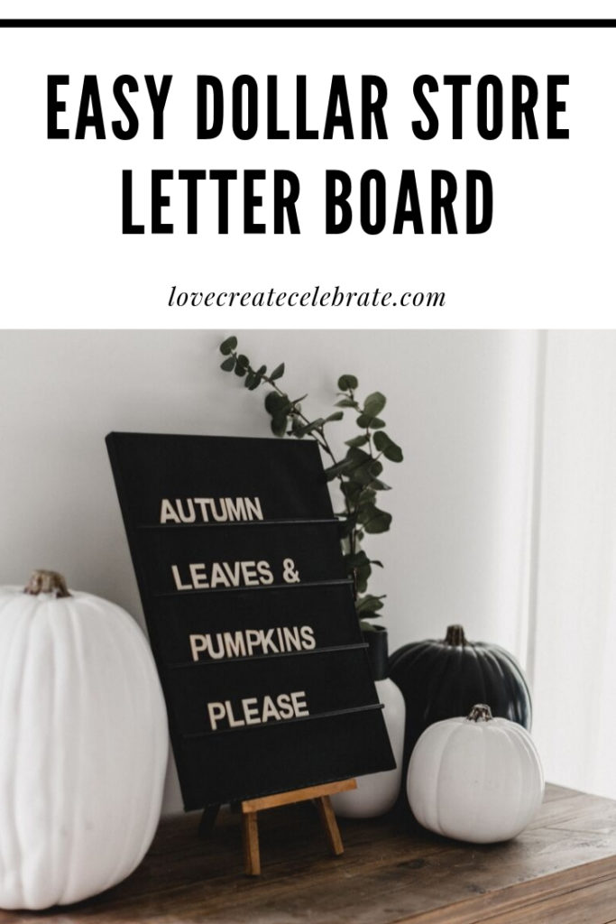 Easy Dollar Store Letter Board