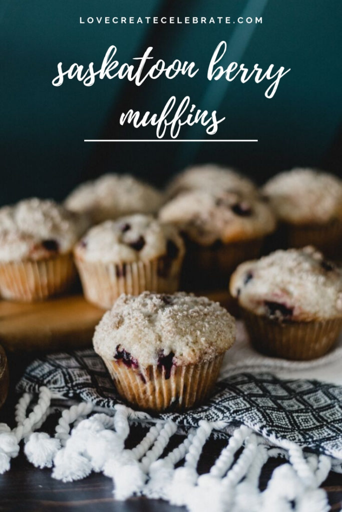 Saskatoon berry muffins