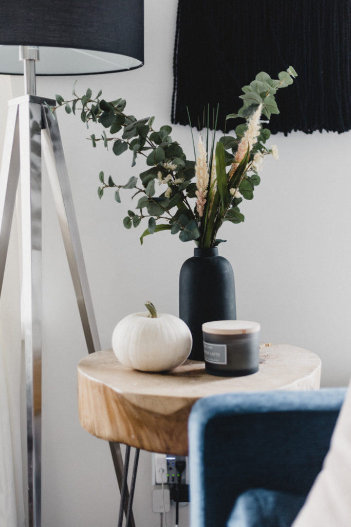 stylish fall side table styling