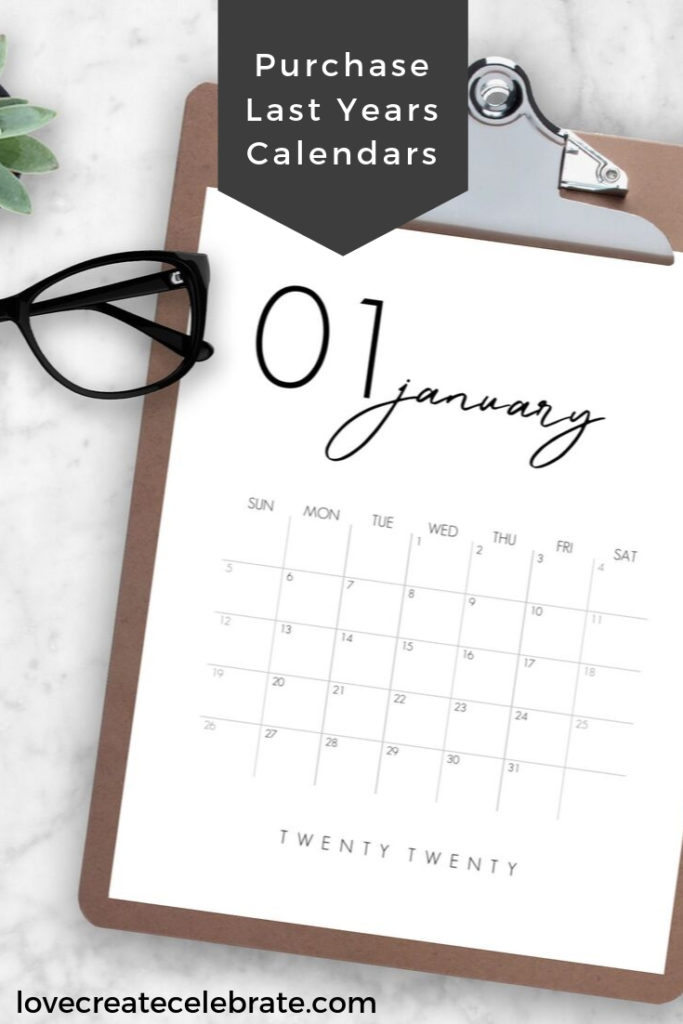 Free downloadable calendars