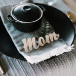 Beautiful wood words on tablescape