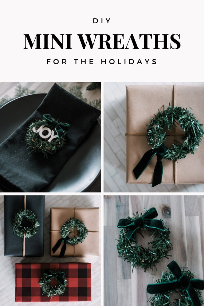 DIY mini wreaths for the holidays collage