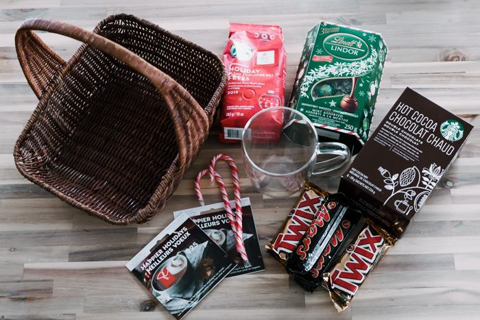 Items to fill a holiday gift basket