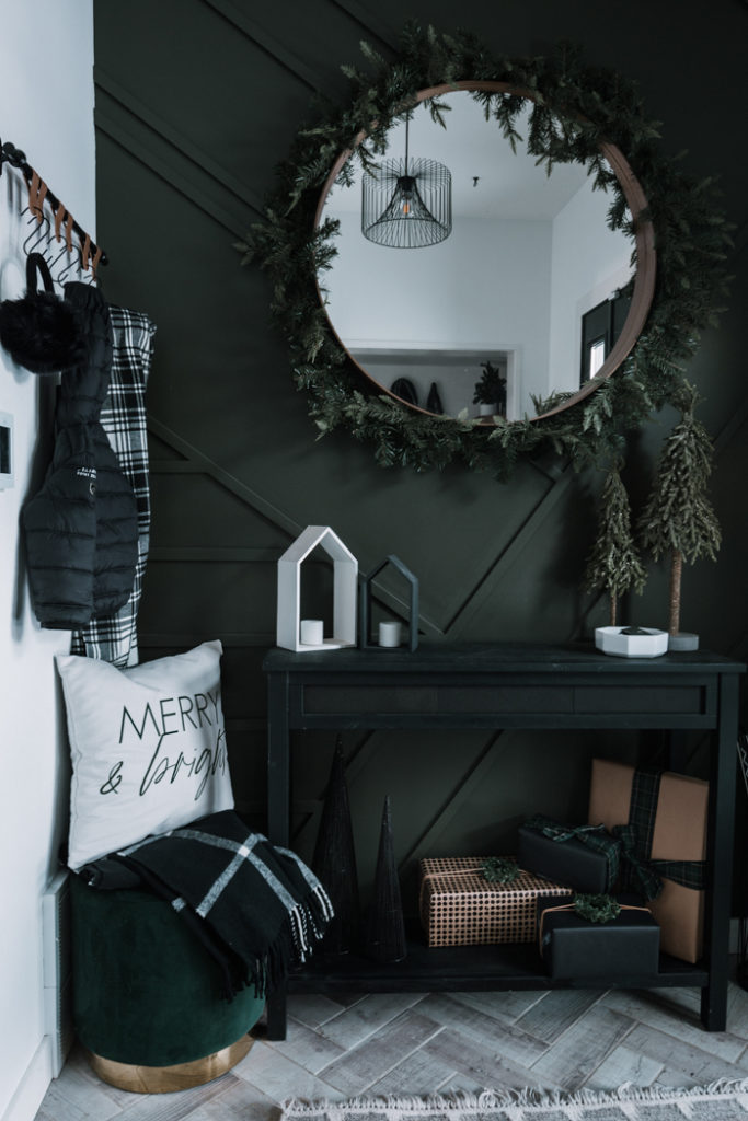 Modern christmas entryway