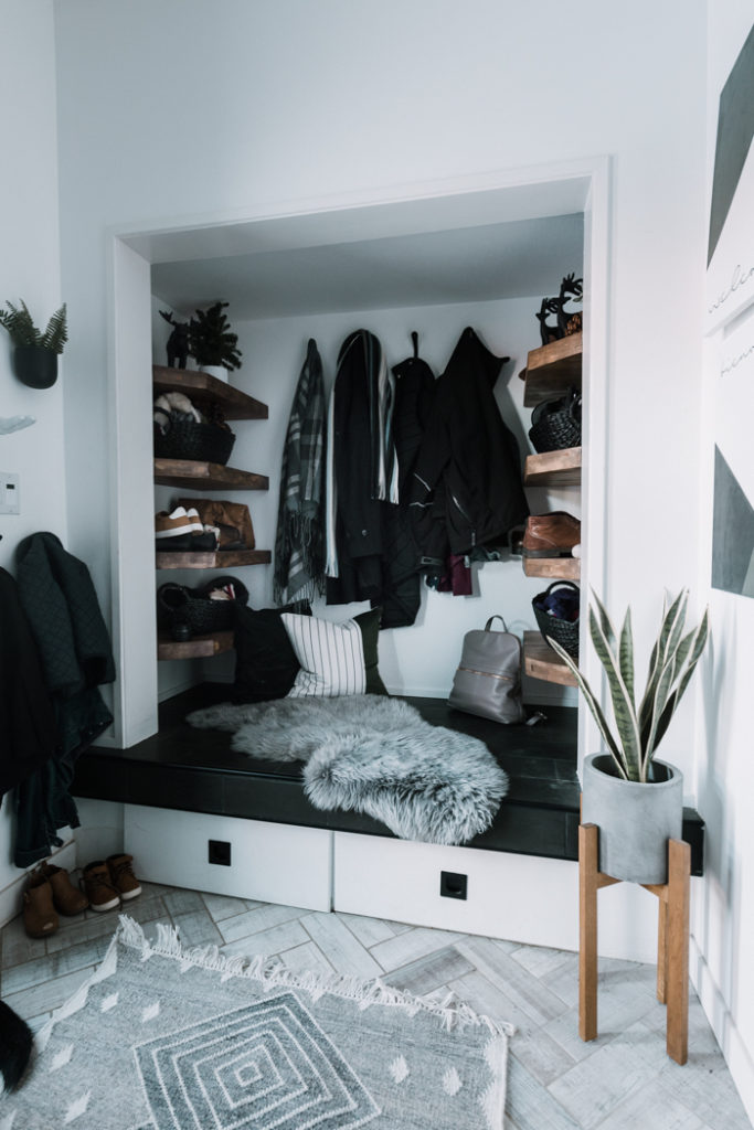 Simple mudroom design