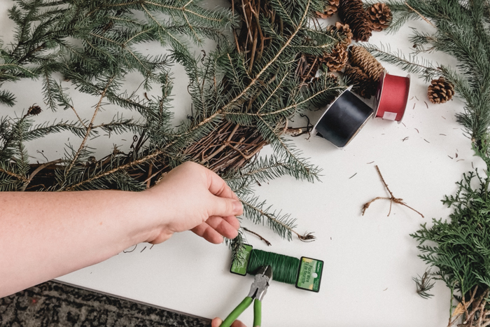 Using Floral Wire to attach branches