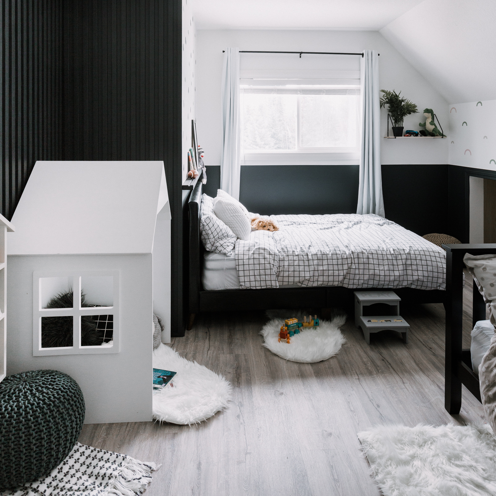 modern monochrome bedroom