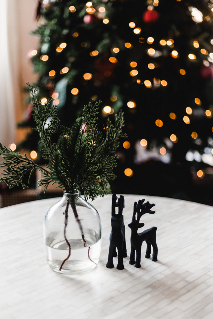 Coffee table decor for Christmas