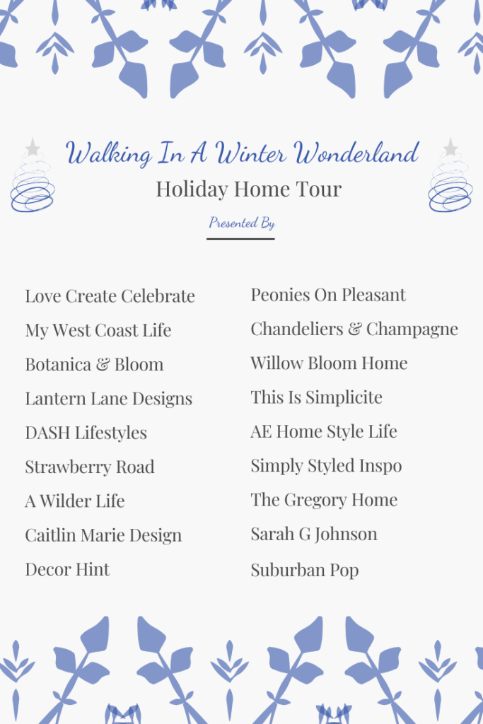 List of participants in the winter wonderland home tour