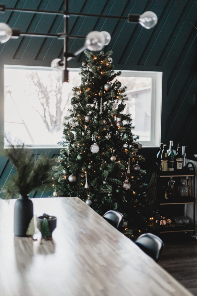 Christmas tree in the dining room