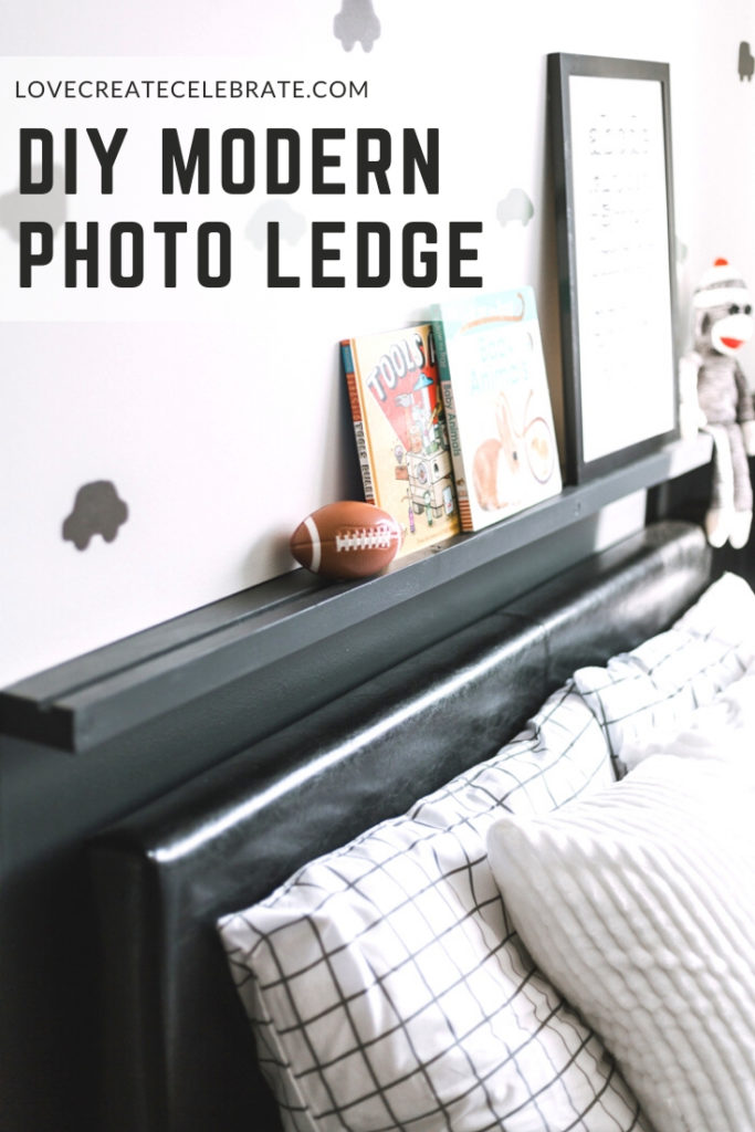 DIY photo ledge for a kids room