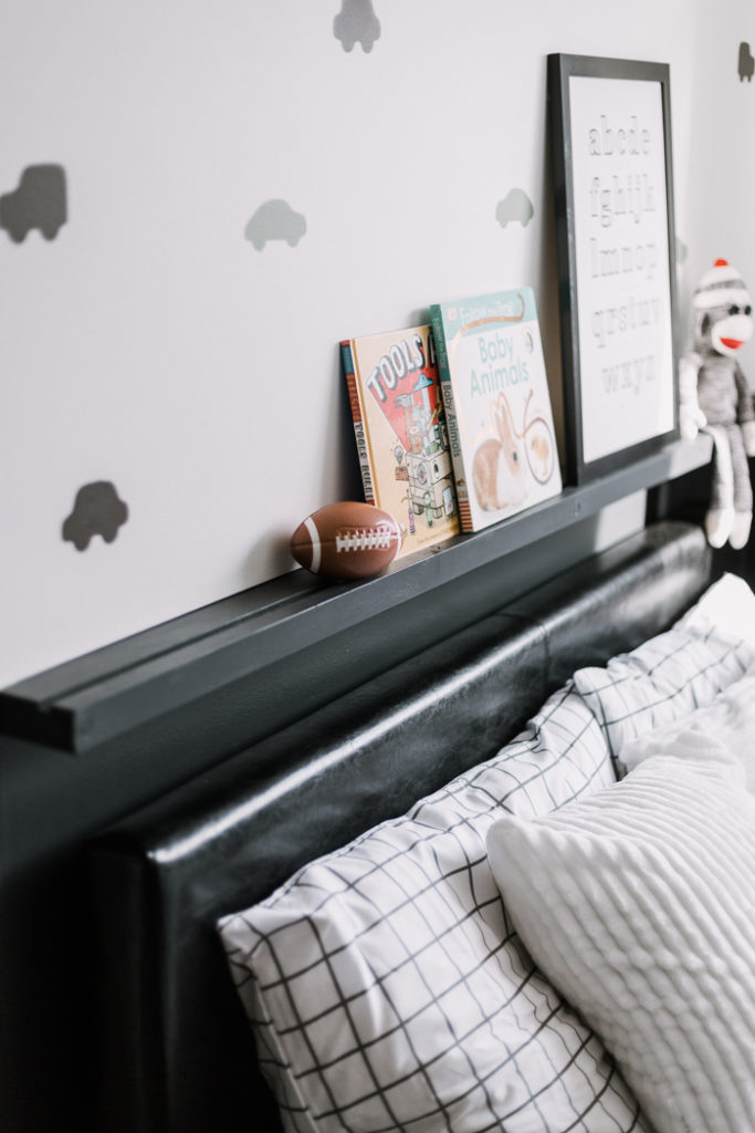 Modern shelving for a kids bedroom