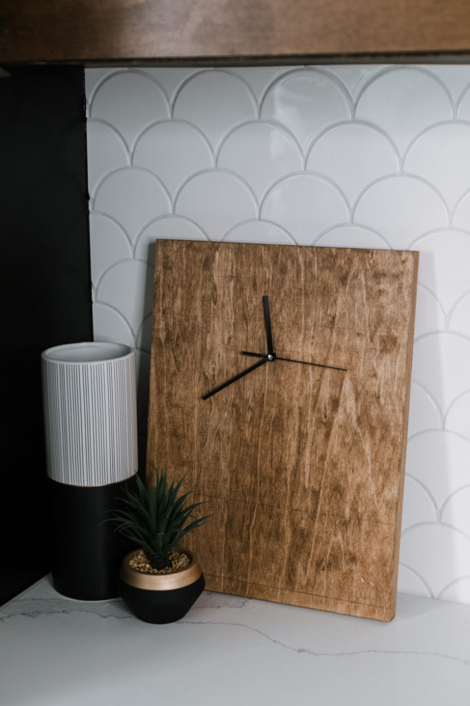 modern wood clock DIY