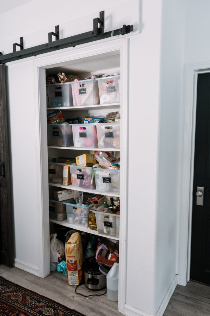 messy pantry before organization