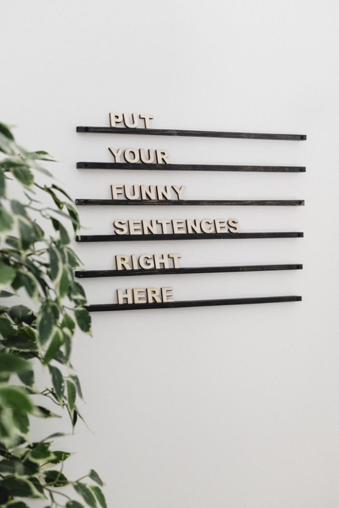 DIY wooden letter board