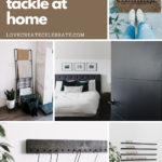 Collage of modern home decor ideas with text reading, 20 easy projects to tackle at home