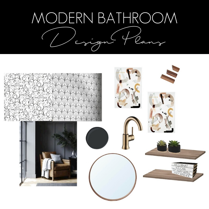 modern bathroom design board