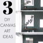3 canvas art paintings with text reading "3 DIY canvas art ideas"