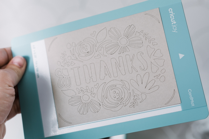 Thank you card with florals