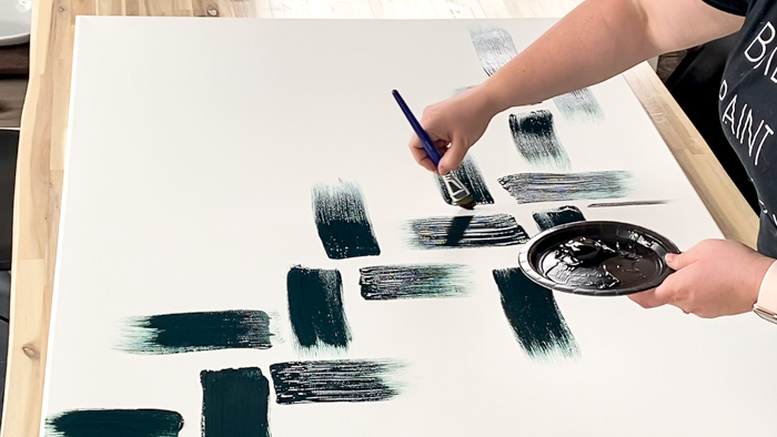 How to use textured paint on abstract canvas
