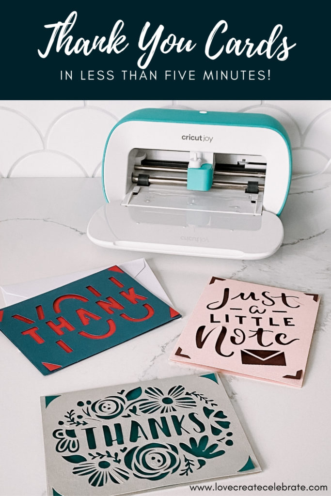 Easy Thank You cards with the Cricut Joy