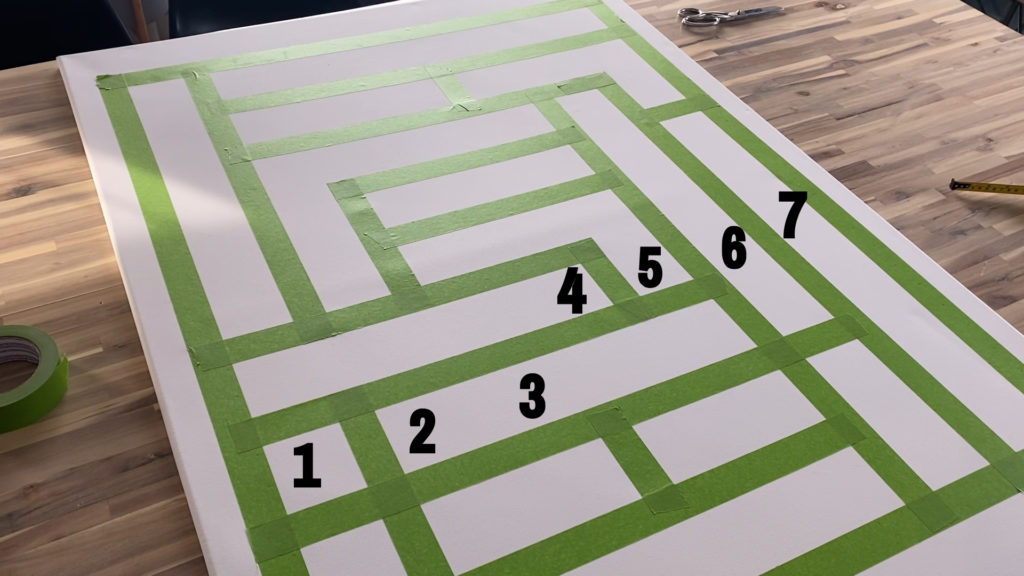 how to create a grid and paint with frog tape