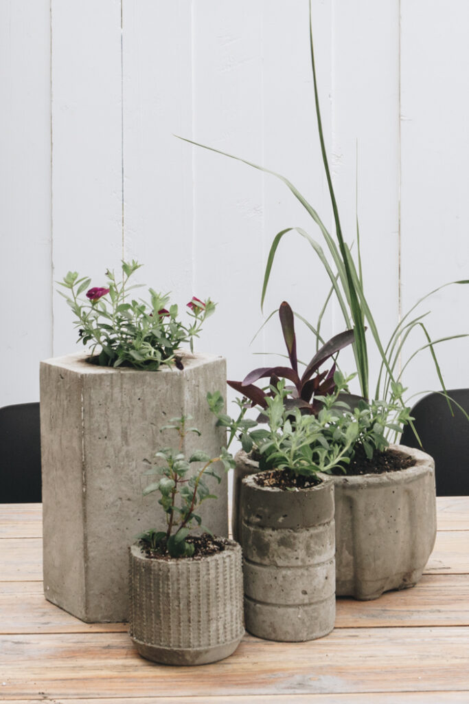 DIY concrete planter ideas