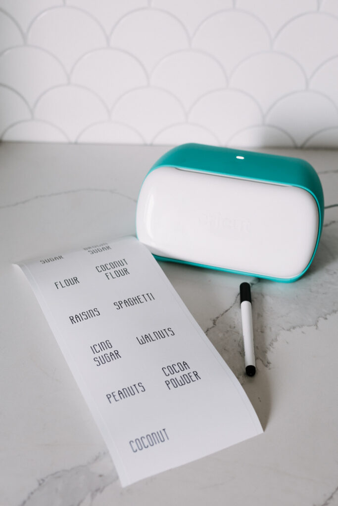 Cricut smart labels for bulk food to help to reduce waste at home