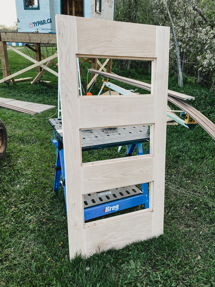 DIY door for modern playhouse