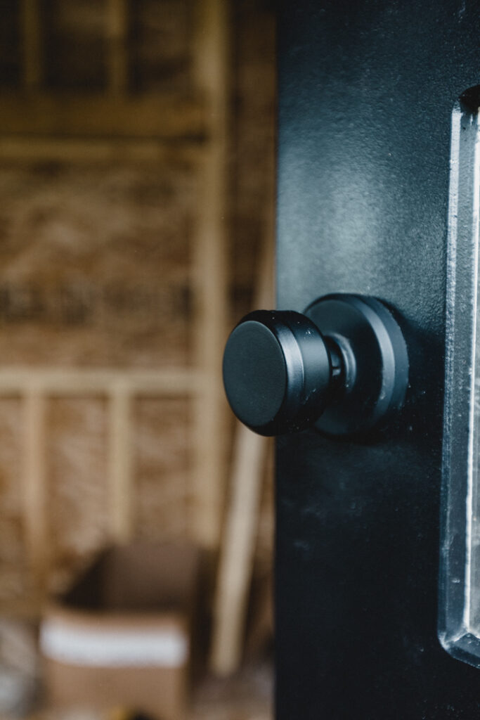 modern matte black door knobs