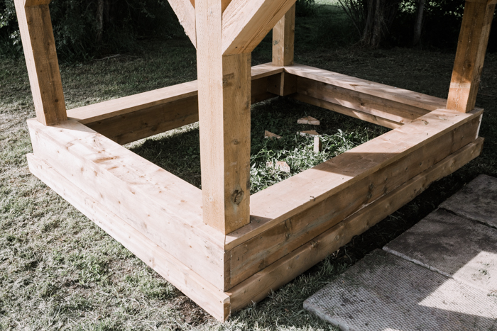 sandbox under playhouse