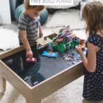 kids playing with lego table
