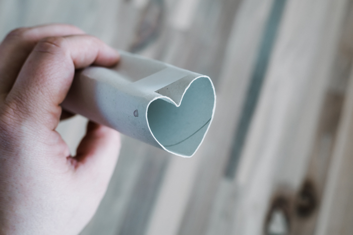 toilet paper roll heart stamps