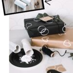 DIY Gift Wrap Stamping with toilet paper rolls
