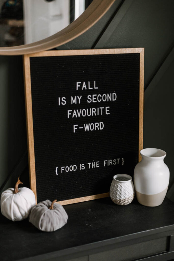 Funny fall letterboard idea