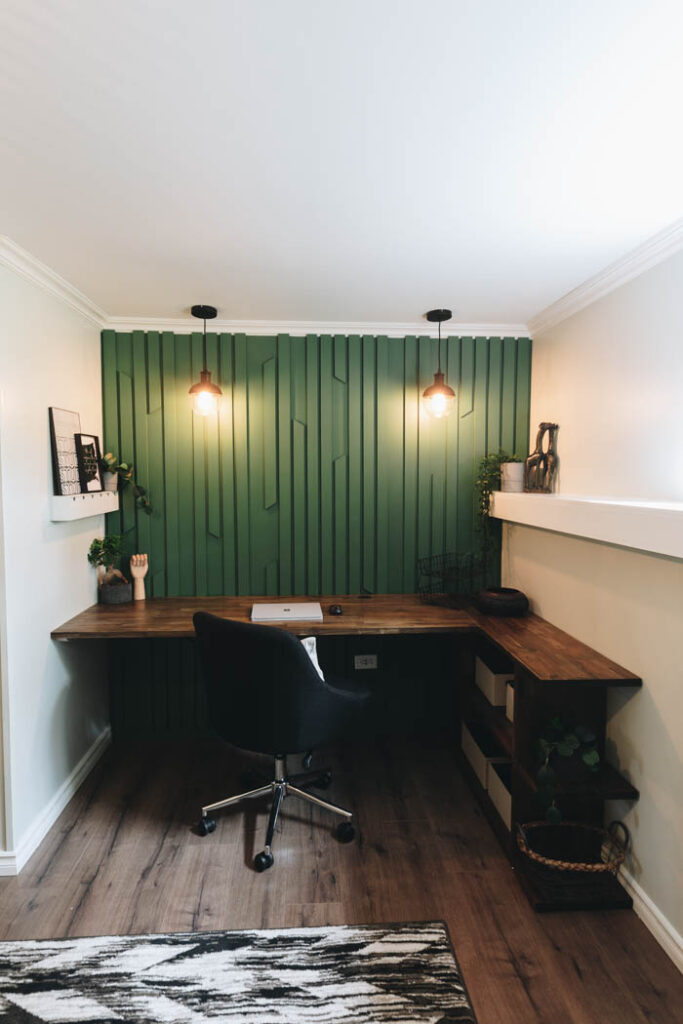 amazing home office DIY feature wall