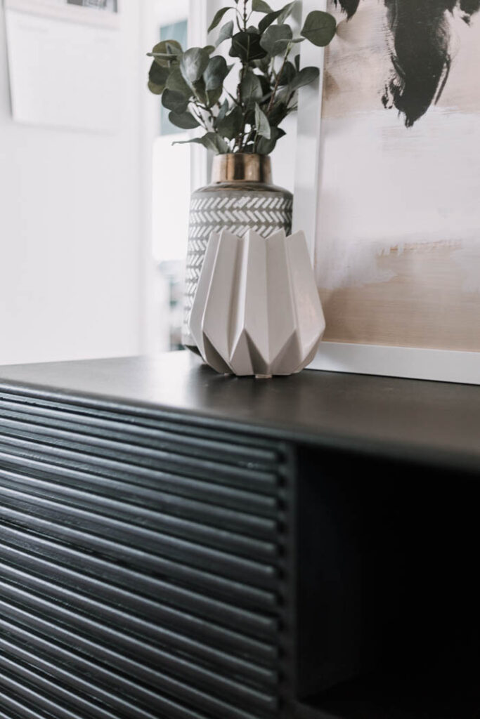 DIY black sideboard makeover