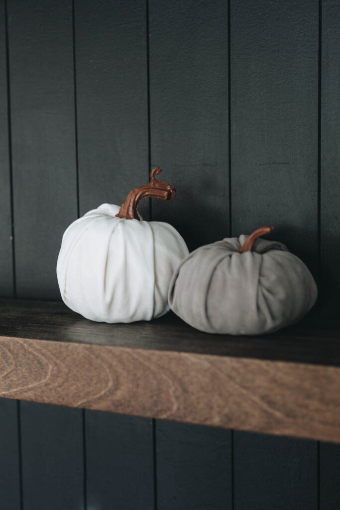 grey and white pumpkins for fall