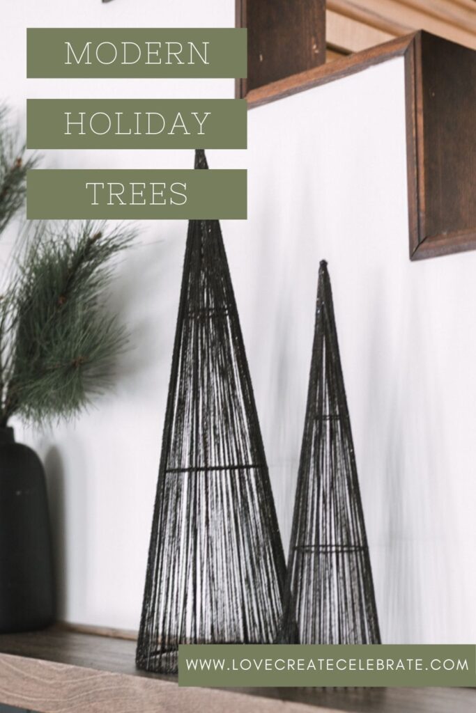 DIY modern mini Christmas trees