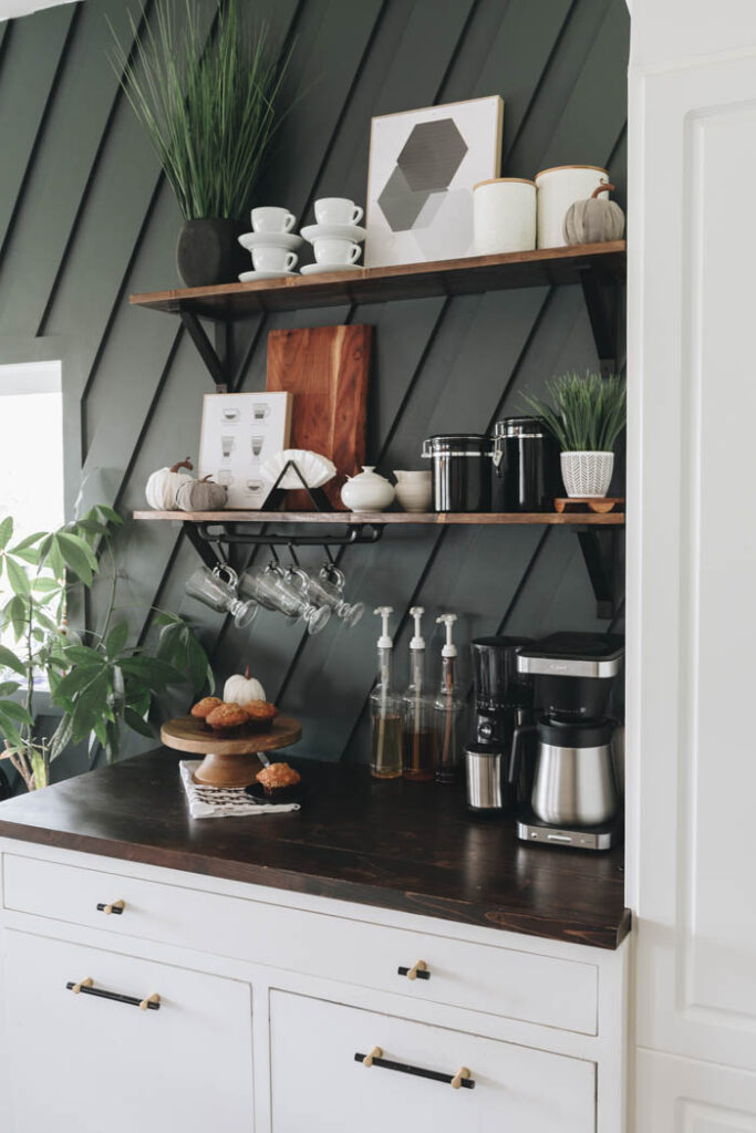 easy fall coffee station decor