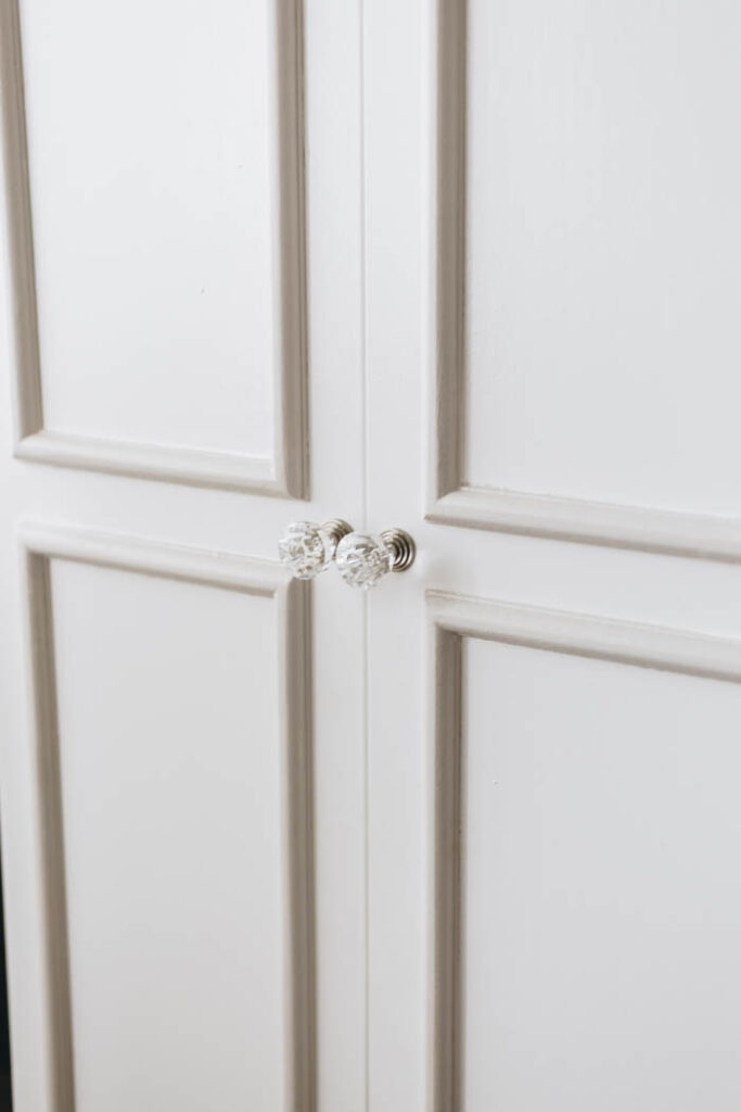 DIY trim on wardrobe