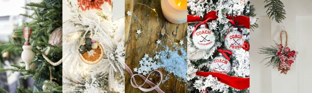 Collage of DIY Christmas Ornaments