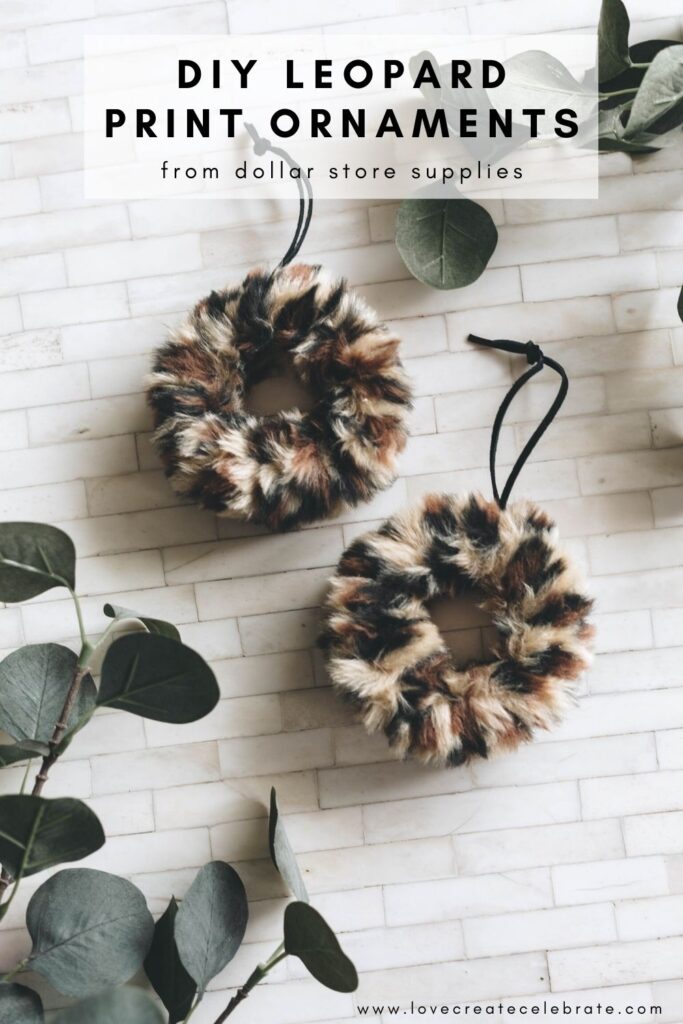 "DIY Leopard Print Ornaments"